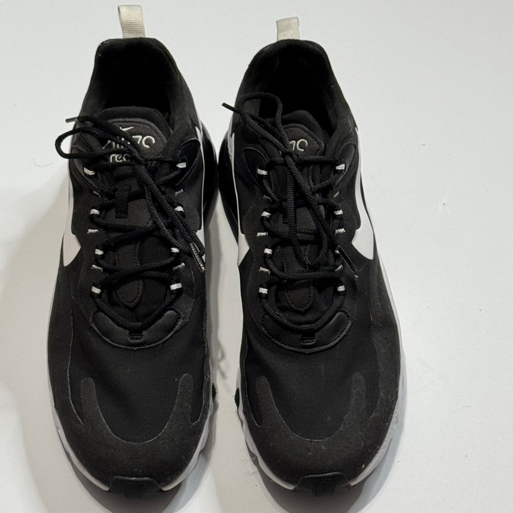 Nike Air Max 270 React Running Training Shoes Black White Mens Size 11.5